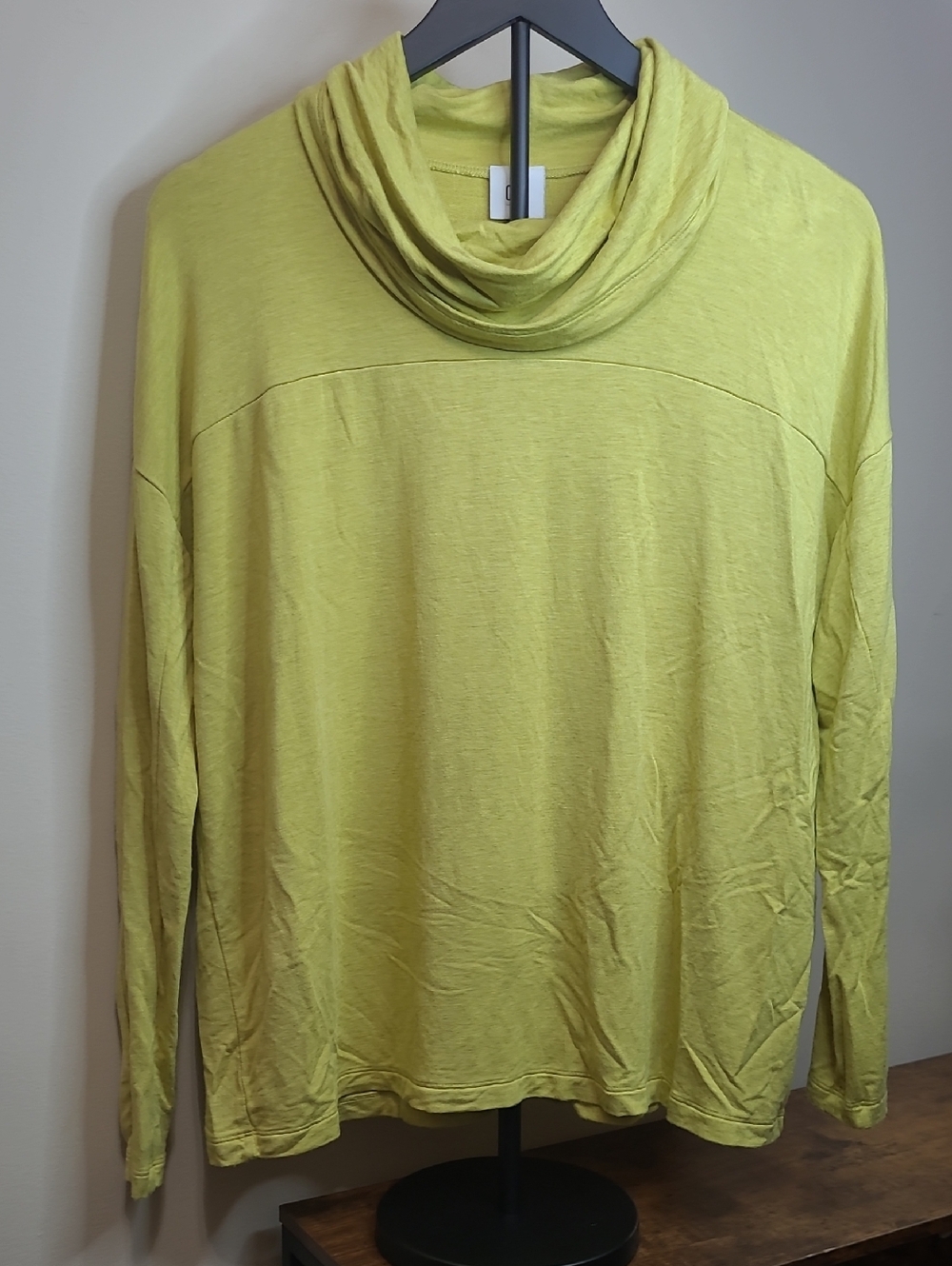 CAbi Chartreuse Lightweight Cowl Neck Top size XS